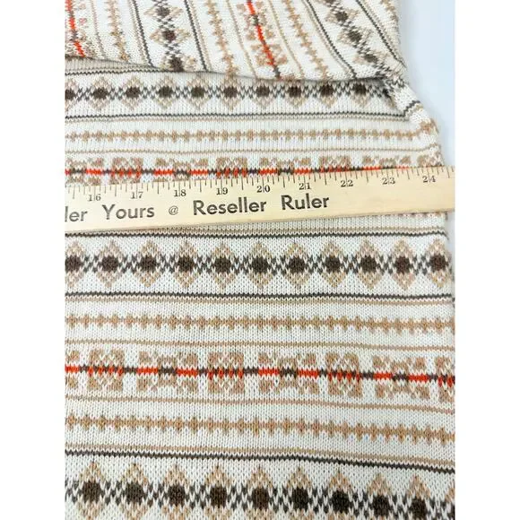 Chaps Ralph Lauren Brown Geometric Cotton Knitted Sweater Size XL - read - Picture 11 of 11